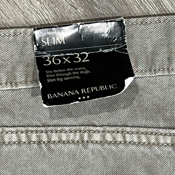 NWT Banana Republic Slim Fit 36W 32L Brown Structured Cotton Khaki Jeans Chinos - Picture 8 of 8